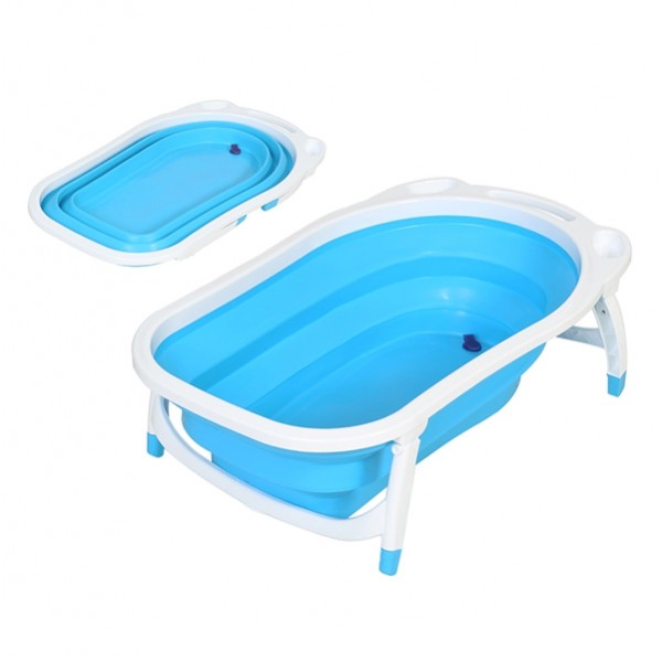 vasca da bagno pieghevole azzurro per bambini