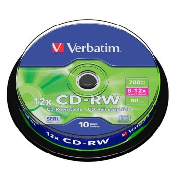 CD-RW Verbatim    10 Unità 700 MB 12x