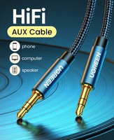 UGREEN Cavo Audio 3.5mm maschio a 3.5mm maschio, placcato in oro con case in metallo 3m (Blue)