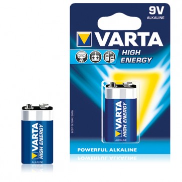 Batterie Varta 6LR61 9 V 580 mAh High Energy Azzurro