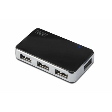 Hub USB Digitus DA-70220 Nero Nero/Grigio