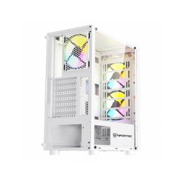 Case computer desktop ATX Nfortec NF-CS-CAELUM-WHITE Bianco