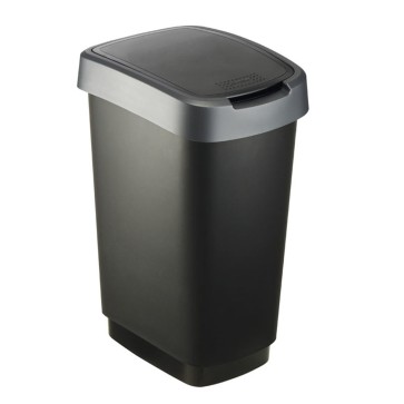 Secchio per Raccolta Differenziata Rotho Twist Silver Argentato Plastica 25 L