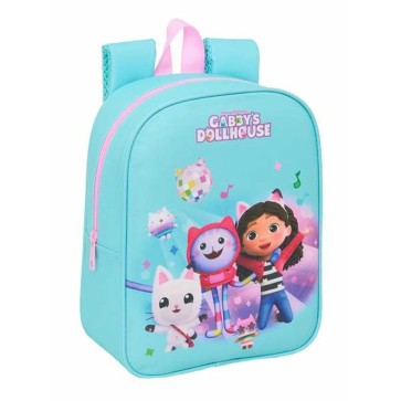 Zaino Scuola Gabby's Dollhouse Azzurro Rosa 22 x 27 x 10 cm