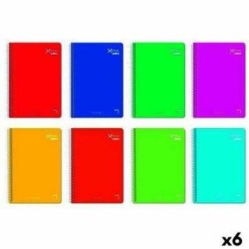 Set di quaderni Pacsa XTRA Din A4 80 Pagine 21,5 x 31,5 cm 5 Pezzi (6 Unità)