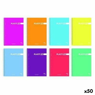Set di quaderni Pacsa PLASTIPAC Quarto 80 Pagine 5 Pezzi (50 Unità)