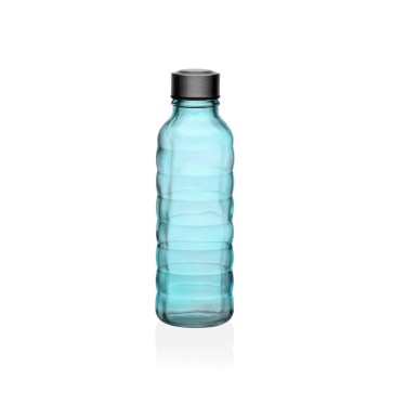 Bottiglia Versa 500 ml Azzurro Vetro Alluminio 7 x 22,7 x 7 cm