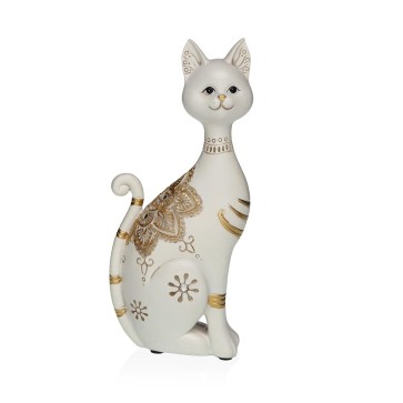 Statua Decorativa Versa Bianco Gatto 5,5 X 24 X 10,5 CM