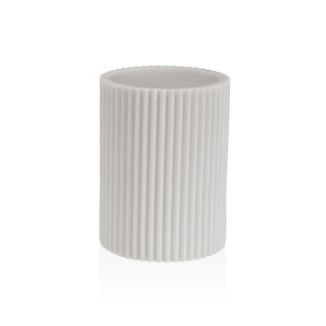 Portaspazzolini da Denti Versa Bianco Resina 6,9 x 10,2 x 6,9 cm