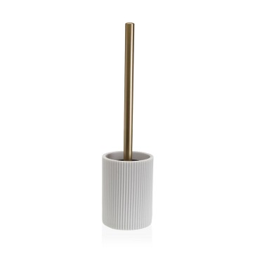 Scopino per il Bagno Versa Bianco Resina Acciaio 9,4 x 37 x 9,4 cm