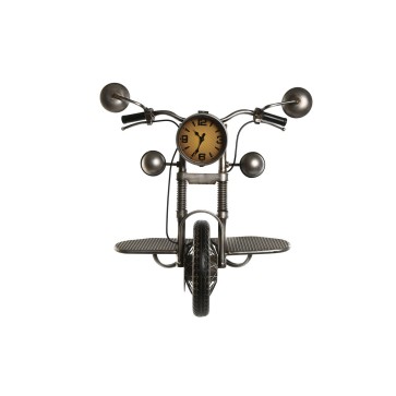 Orologio da Parete Home ESPRIT Nero Argentato Metallo 60 x 30 x 78 cm