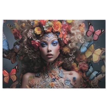 Quadro Home ESPRIT chica 120 x 0,4 x 80 cm