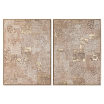 Quadro Home ESPRIT Marrone Indiano 103 x 4 x 143 cm (2 Unità)