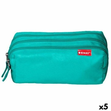 Astuccio Scuola ENRI Turchese 21 x 7 x 11 cm (5 Unità)