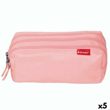 Astuccio Scuola ENRI Rosa 21 x 7 x 11 cm (5 Unità)