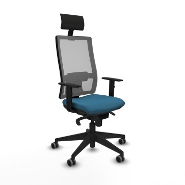 Sedia Ufficio con Poggiatesta Piqueras y Crespo 1D066G1 Verde petrolio