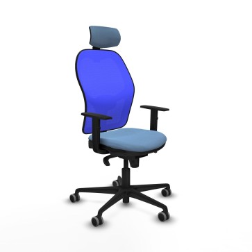 Sedia Ufficio con Poggiatesta Piqueras y Crespo 1D036G2 Blu cielo