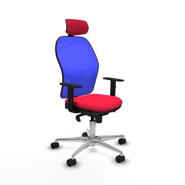 Sedia Ufficio con Poggiatesta Piqueras y Crespo 1D086N2 Rosso