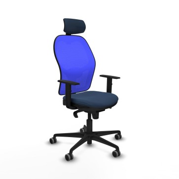 Sedia Ufficio con Poggiatesta Piqueras y Crespo 1D036G2 Blu Marino
