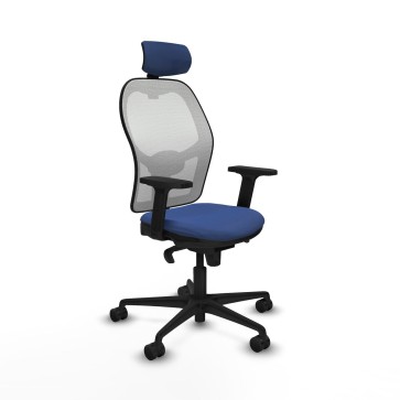 Sedia Ufficio con Poggiatesta Piqueras y Crespo 2D036N2 Blu Marino