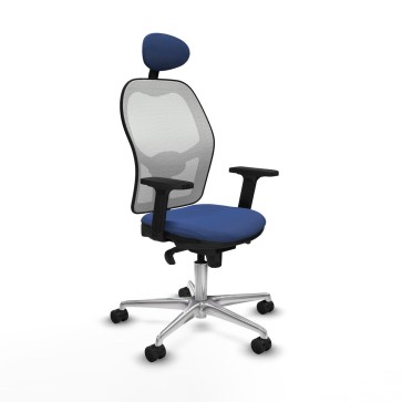 Sedia Ufficio con Poggiatesta Piqueras y Crespo 2D086N1 Blu Marino
