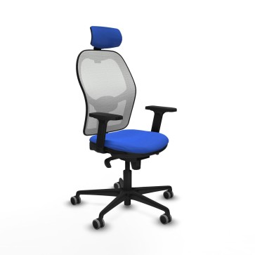 Sedia Ufficio con Poggiatesta Piqueras y Crespo 2D036G2 Azzurro