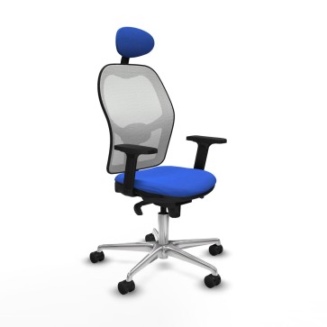 Sedia Ufficio con Poggiatesta Piqueras y Crespo 2D086N1 Azzurro