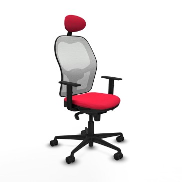Sedia Ufficio con Poggiatesta Jorquera Piqueras y Crespo 1D036N1 Rosso