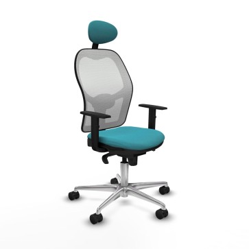 Sedia Ufficio con Poggiatesta Jorquera Piqueras y Crespo 1D086N1 Turchese