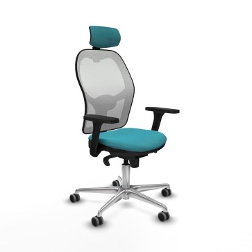 Sedia Ufficio con Poggiatesta Piqueras y Crespo 3D086G2 Turchese