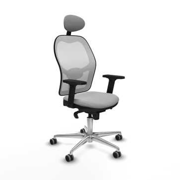 Sedia Ufficio con Poggiatesta Jorquera Piqueras y Crespo 2D086G1 Grigio chiaro