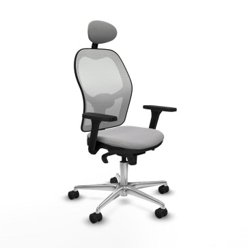 Sedia Ufficio con Poggiatesta Jorquera Piqueras y Crespo 3D086N1 Grigio chiaro