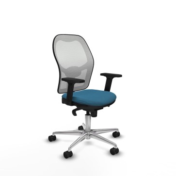 Sedia da Ufficio Piqueras y Crespo 2D086N0 Bianco Verde petrolio
