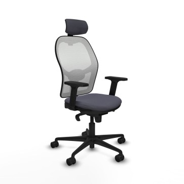 Sedia Ufficio con Poggiatesta Piqueras y Crespo 2D036N2 Grigio scuro