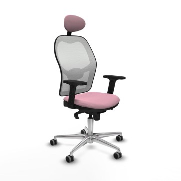 Sedia Ufficio con Poggiatesta Piqueras y Crespo 2D086G1 Rosa