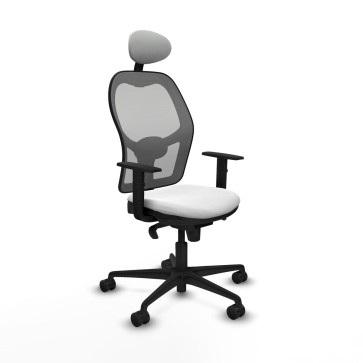 Sedia Ufficio con Poggiatesta Jorquera Piqueras y Crespo 1D036N1 Bianco
