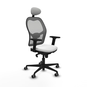 Sedia Ufficio con Poggiatesta Piqueras y Crespo 2D036G1 Bianco
