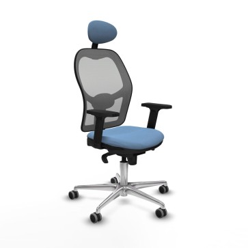 Sedia Ufficio con Poggiatesta Piqueras y Crespo 2D086G1 Blu cielo
