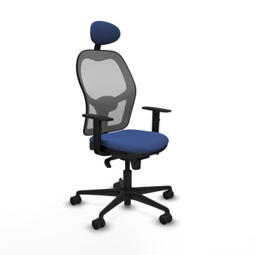 Sedia Ufficio con Poggiatesta Jorquera Piqueras y Crespo 1D036N1 Blu Marino