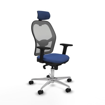Sedia Ufficio con Poggiatesta Piqueras y Crespo 2D086N2 Blu Marino