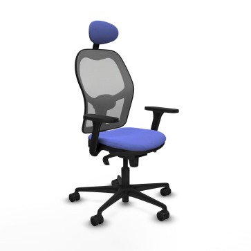 Sedia Ufficio con Poggiatesta Piqueras y Crespo 3D036N1 Azzurro Chiaro