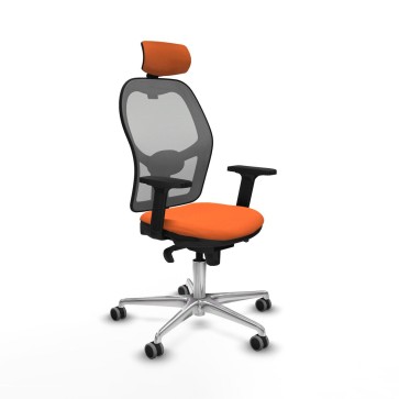 Sedia Ufficio con Poggiatesta Jorquera Piqueras y Crespo 2D086G2 Arancio