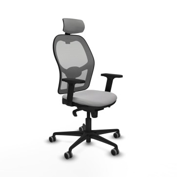 Sedia Ufficio con Poggiatesta Jorquera Piqueras y Crespo 2D036G2 Grigio chiaro