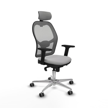 Sedia Ufficio con Poggiatesta Jorquera Piqueras y Crespo 2D086G2 Grigio chiaro