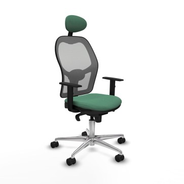 Sedia Ufficio con Poggiatesta Jorquera Piqueras y Crespo 1D086N1 Verde Smeraldo