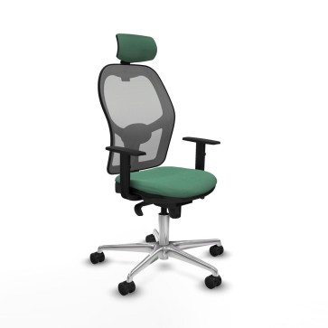 Sedia Ufficio con Poggiatesta Piqueras y Crespo 1D086N2 Verde Smeraldo