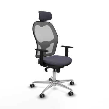 Sedia Ufficio con Poggiatesta Piqueras y Crespo 1D086G2 Grigio scuro