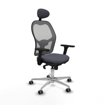 Sedia Ufficio con Poggiatesta Piqueras y Crespo 3D086G1 Grigio scuro