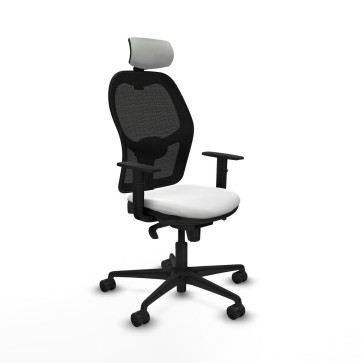 Sedia Ufficio con Poggiatesta Piqueras y Crespo 1D036N2 Bianco
