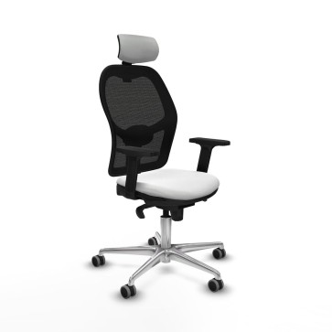 Sedia Ufficio con Poggiatesta Piqueras y Crespo 2D086G2 Bianco